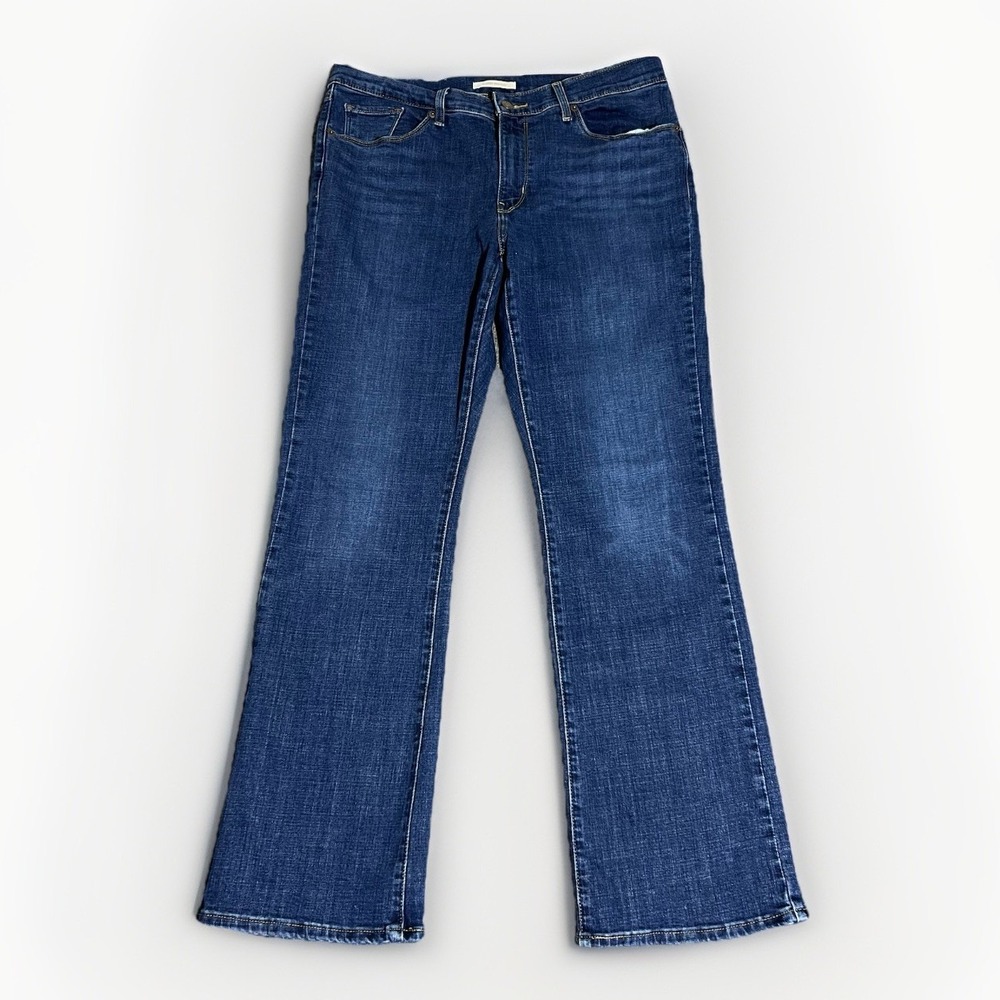 Levis Women Classic Bootcut Jeans 12 34x30 Blue Denim Western Rodeo Cowgirl Y2K